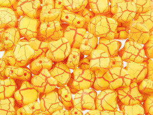 Clearance - Was $3.97 - Matubo 2-Hole Ionic Yellow/Red Ginkgo Leaf Bead 2.5-Inch Tube Clearance - Was $3.97 - Matubo 2-Hole Ionic Yellow/Red Ginkgo Leaf Bead 2.5-Inch Tube