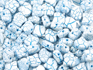 Clearance - Was $3.97 - Matubo 2-Hole Ionic White/Blue Ginkgo Leaf Bead 2.5-Inch Tube Clearance - Was $3.97 - Matubo 2-Hole Ionic White/Blue Ginkgo Leaf Bead 2.5-Inch Tube