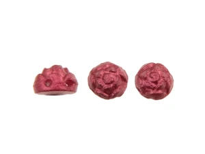 Chatoyant Scarlet Red 6mm Two-Hole Roseta Bead 2.5-Inch Tube
