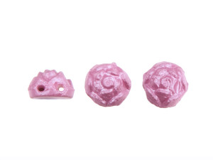 Powdery Radiant Orchid 6mm Two-Hole Roseta Bead 2.5-Inch Tube