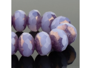 10 Pieces 8mm X 10mm Saturn Beads Purple Silk With Antique Bronze