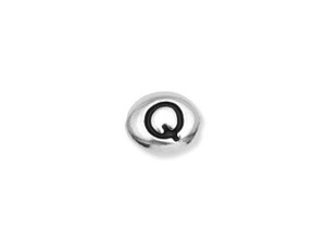 TierraCast Antique White-Bronze-Plated Pewter Alphabet Bead - Q TierraCast Antique White-Bronze-Plated Pewter Alphabet Bead - Q