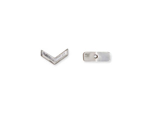 TierraCast White-Bronze-Plated Pewter Faceted Chevron Bead TierraCast White-Bronze-Plated Pewter Faceted Chevron Bead