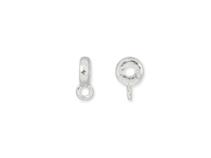 TierraCast White-Bronze-Plated Pewter Hammered Bail Spacer TierraCast White-Bronze-Plated Pewter Hammered Bail Spacer