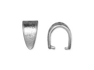 TierraCast Hammertone White-Bronze-Plated Pewter Pinch Bail