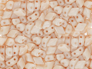 Matubo MiniGemDuo 6 x 4mm Luster - Opaque Champagne 2-Hole Bead 2.5-Inch Tube Matubo MiniGemDuo 6 x 4mm Luster - Opaque Champagne 2-Hole Bead 2.5-Inch Tube