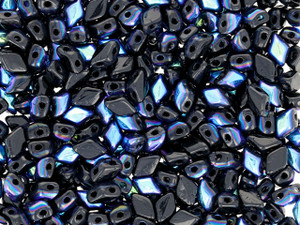 Matubo MiniGemDuo 6 x 4mm Jet AB 2-Hole Bead 2.5-Inch Tube Matubo MiniGemDuo 6 x 4mm Jet AB 2-Hole Bead 2.5-Inch Tube