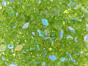 Clearance - Was $3.59 - Matubo MiniGemDuo 6 x 4mm Olivine AB 2-Hole Bead 2.5-Inch Tube Clearance - Was $3.59 - Matubo MiniGemDuo 6 x 4mm Olivine AB 2-Hole Bead 2.5-Inch Tube