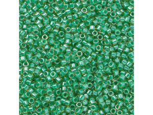 TOHO Aiko 11/0 Mint-Lined Light Jonquil Precision Cylinder Seed Beads, 4g Pack
