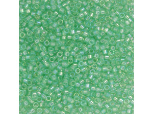 TOHO Aiko 11/0 Translucent Celery Rainbow Precision Cylinder Seed Beads, 4g Pack TOHO Aiko 11/0 Translucent Celery Rainbow Precision Cylinder Seed Beads, 4g Pack
