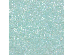 TOHO Aiko 11/0 Transparent Blue Frost Rainbow Precision Cylinder Seed Beads, 4g Pack