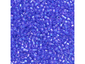 TOHO Aiko 11/0 Transparent Sapphire Rainbow Precision Cylinder Seed Beads, 4g Pack TOHO Aiko 11/0 Transparent Sapphire Rainbow Precision Cylinder Seed Beads, 4g Pack
