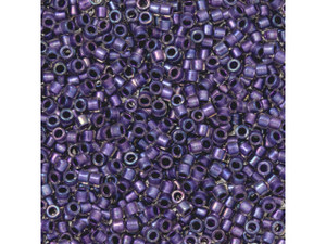 TOHO Aiko 11/0 Royal Purple-Lined Crystal Luster Rainbow Precision Cylinder Seed Beads, 4g Pack TOHO Aiko 11/0 Royal Purple-Lined Crystal Luster Rainbow Precision Cylinder Seed Beads, 4g Pack