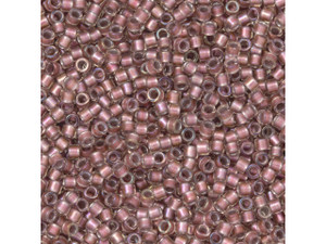 TOHO Aiko 11/0 Rose Gold-Lined Crystal Luster Precision Cylinder Seed Beads, 4g Pack TOHO Aiko 11/0 Rose Gold-Lined Crystal Luster Precision Cylinder Seed Beads, 4g Pack
