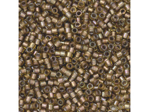 TOHO Aiko 11/0 Gold-Lined Topaz Luster Precision Cylinder Seed Beads, 4g Pack TOHO Aiko 11/0 Gold-Lined Topaz Luster Precision Cylinder Seed Beads, 4g Pack