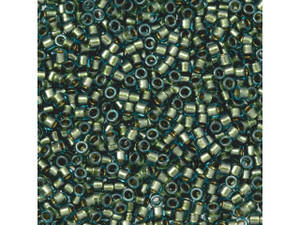TOHO Aiko 11/0 Gold-Lined Fiji Blue Luster Precision Cylinder Seed Beads, 4g Pack TOHO Aiko 11/0 Gold-Lined Fiji Blue Luster Precision Cylinder Seed Beads, 4g Pack