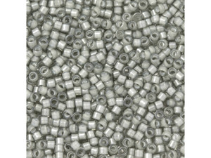 TOHO Aiko 11/0 White-Lined Med Gray Precision Cylinder Seed Beads, 4g Pack TOHO Aiko 11/0 White-Lined Med Gray Precision Cylinder Seed Beads, 4g Pack