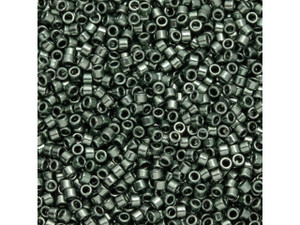 TOHO Aiko 11/0 Galvanized Emerald Hematite Precision Cylinder Seed Beads, 4g Pack TOHO Aiko 11/0 Galvanized Emerald Hematite Precision Cylinder Seed Beads, 4g Pack