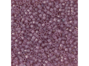 TOHO Aiko 11/0 Transparent Milky Lilac Gold Luster Precision Cylinder Seed Beads, 4g Pack TOHO Aiko 11/0 Transparent Milky Lilac Gold Luster Precision Cylinder Seed Beads, 4g Pack