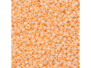 TOHO Aiko 11/0 Opaque Pastel Cantaloupe Luster Precision Cylinder Seed Beads, 4g Pack