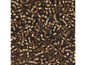 TOHO Aiko 11/0 Gold-Lined Med Amethyst Precision Cylinder Seed Beads, 4g Pack TOHO Aiko 11/0 Gold-Lined Med Amethyst Precision Cylinder Seed Beads, 4g Pack