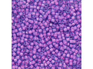 TOHO Aiko 11/0 Bubble Gum Pink-Lined Aqua Precision Cylinder Seed Beads, 4g Pack TOHO Aiko 11/0 Bubble Gum Pink-Lined Aqua Precision Cylinder Seed Beads, 4g Pack