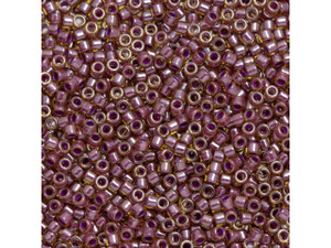 TOHO Aiko 11/0 Pink-Lined Light Topaz Precision Cylinder Seed Beads, 4g Pack TOHO Aiko 11/0 Pink-Lined Light Topaz Precision Cylinder Seed Beads, 4g Pack