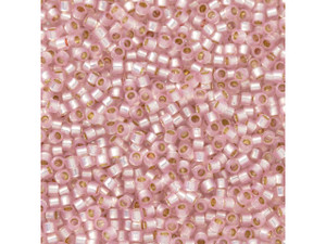TOHO Aiko 11/0 PermaFinish Translucent Silver-Lined Soft Pink Precision Cylinder Seed Beads, 4g Pack TOHO Aiko 11/0 PermaFinish Translucent Silver-Lined Soft Pink Precision Cylinder Seed Beads, 4g Pack