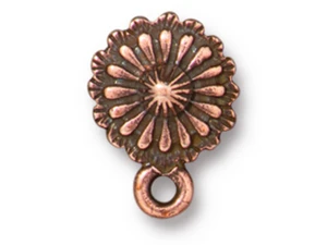 TierraCast Antique Copper-Plated Concho Post Earring (1 Pair)