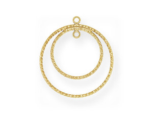 Gold-Filled 14K/20 25mm & 18mm Sparkle Drop Pendant with Ring Gold-Filled 14K/20 25mm & 18mm Sparkle Drop Pendant with Ring