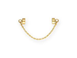 Gold-Filled 14K/20 40mm Flat Cable Safety Chain with Magnetic Clasp Gold-Filled 14K/20 40mm Flat Cable Safety Chain with Magnetic Clasp