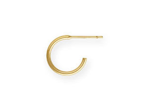 Gold-Filled 14K/20 12.0mm 3/4 Hoop Post Earrings (1 Pair) Gold-Filled 14K/20 12.0mm 3/4 Hoop Post Earrings (1 Pair)