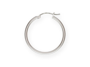 Sterling Silver 2.0 x 30.0mm Eurowire Hoop Earrings with Anti-Tarnish Finish (1 Pair) Sterling Silver 2.0 x 30.0mm Eurowire Hoop Earrings with Anti-Tarnish Finish (1 Pair)