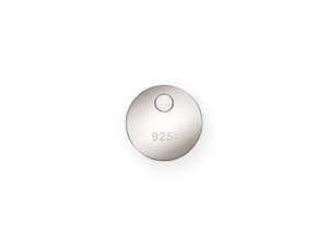 Sterling Silver 4.0mm Round Quality Tag with 0.9mm Hole and Anti-Tarnish Finish Sterling Silver 4.0mm Round Quality Tag with 0.9mm Hole and Anti-Tarnish Finish