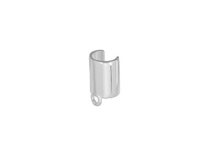 B&B Benbassat Silver-Plated Brass Plain Ear Cuff with Ring B&B Benbassat Silver-Plated Brass Plain Ear Cuff with Ring