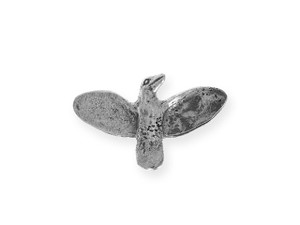 Green Girl Studios Pewter Ascending Bird Button Green Girl Studios Pewter Ascending Bird Button