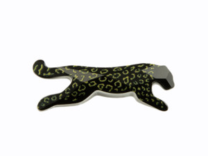PRESTIGE 4006 Panther with Spots Fancy Stone 27mm Jet PRESTIGE 4006 Panther with Spots Fancy Stone 27mm Jet