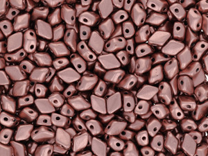 Matubo MiniGemDuo 6 x 4mm Matte - Metallic Bronze Copper 2-Hole Bead 2.5-Inch Tube Matubo MiniGemDuo 6 x 4mm Matte - Metallic Bronze Copper 2-Hole Bead 2.5-Inch Tube