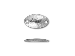 B&B Benbassat Sterling Silver 15.5x9.2mm Hammered Oval Link B&B Benbassat Sterling Silver 15.5x9.2mm Hammered Oval Link