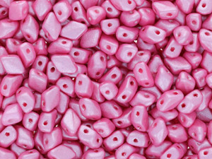 Matubo MiniGemDuo 6 x 4mm Pearl Shine - Pink 2-Hole Bead 2.5-Inch Tube Matubo MiniGemDuo 6 x 4mm Pearl Shine - Pink 2-Hole Bead 2.5-Inch Tube