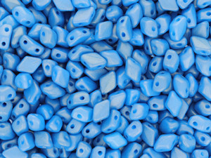 Matubo MiniGemDuo 6 x 4mm Gold Shine - Blue 2-Hole Bead 2.5-Inch Tube Matubo MiniGemDuo 6 x 4mm Gold Shine - Blue 2-Hole Bead 2.5-Inch Tube
