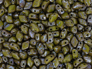 Clearance - Was $4.74 - Matubo MiniGemDuo 6 x 4mm Opaque Olivine - Rembrandt 2-Hole Bead 2.5-Inch Tube Clearance - Was $4.74 - Matubo MiniGemDuo 6 x 4mm Opaque Olivine - Rembrandt 2-Hole Bead 2.5-Inch Tube