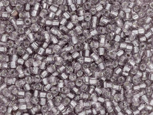 Matubo 10/0 Czech Glass Lt Amethyst - Silver-Lined Seed Beads 2.5-Inch Tube