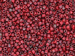Matubo™ 8/0 Seed Beads Ruby Picasso