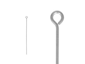 TierraCast Nickel-Plated Brass 2 Inch Eye Pin 22 Gauge TierraCast Nickel-Plated Brass 2 Inch Eye Pin 22 Gauge