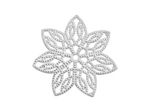 B&B Benbassat Sterling Silver Filigree Flower Shaped Embellishment B&B Benbassat Sterling Silver Filigree Flower Shaped Embellishment
