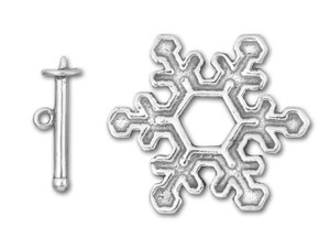 B&B Benbassat Sterling Silver Snowflake Toggle Clasp B&B Benbassat Sterling Silver Snowflake Toggle Clasp