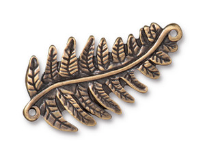 TierraCast Brass Oxide Fern Link