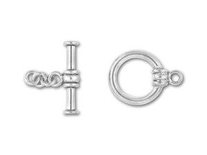 Bali Silver 14mm Simple Toggle Clasp Bali Silver 14mm Simple Toggle Clasp