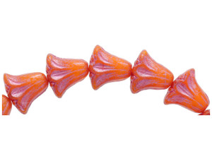 Lily (9x10mm) Orange Opaline with Pink Wash Lily (9x10mm) Orange Opaline with Pink Wash